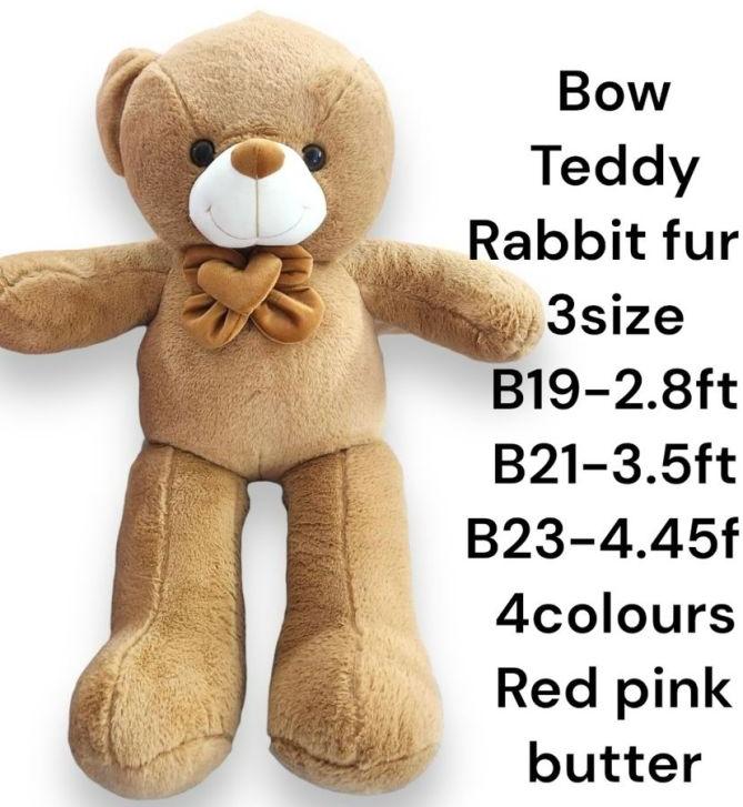 Brown Bow Teddy Bear Soft Toy, Packaging Type : Cartoon Box