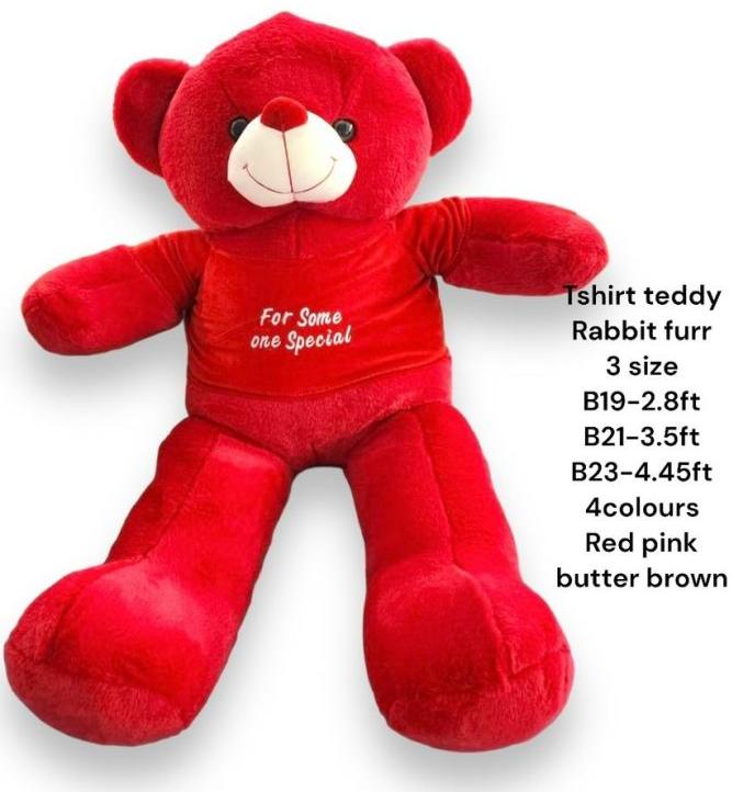 Red Teddy Bear Soft Toy, Packaging Type : Cartoon Box