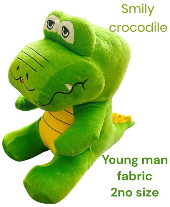 Green Foam Smiley Crocodile Soft Toy, for Baby Playing, Packaging Type : Cartoon Box