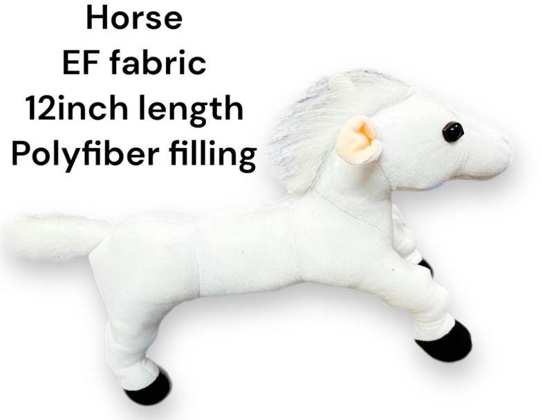 Plain Foam White Horse Soft Toy, Packaging Type : Cartoon Box
