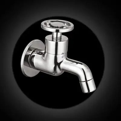 Polished Stainless Steel Barcelona Bib Cock Tap, for Kitchen, Bathroom, Feature : Rust Proof, Leak Proof