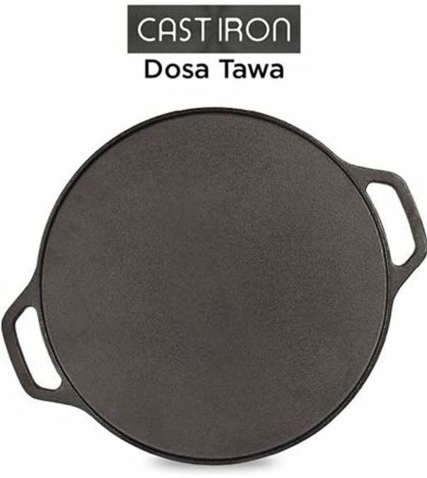 Black Panore Cast Iron Dosa Tawa, for Cooking, Connection : Female