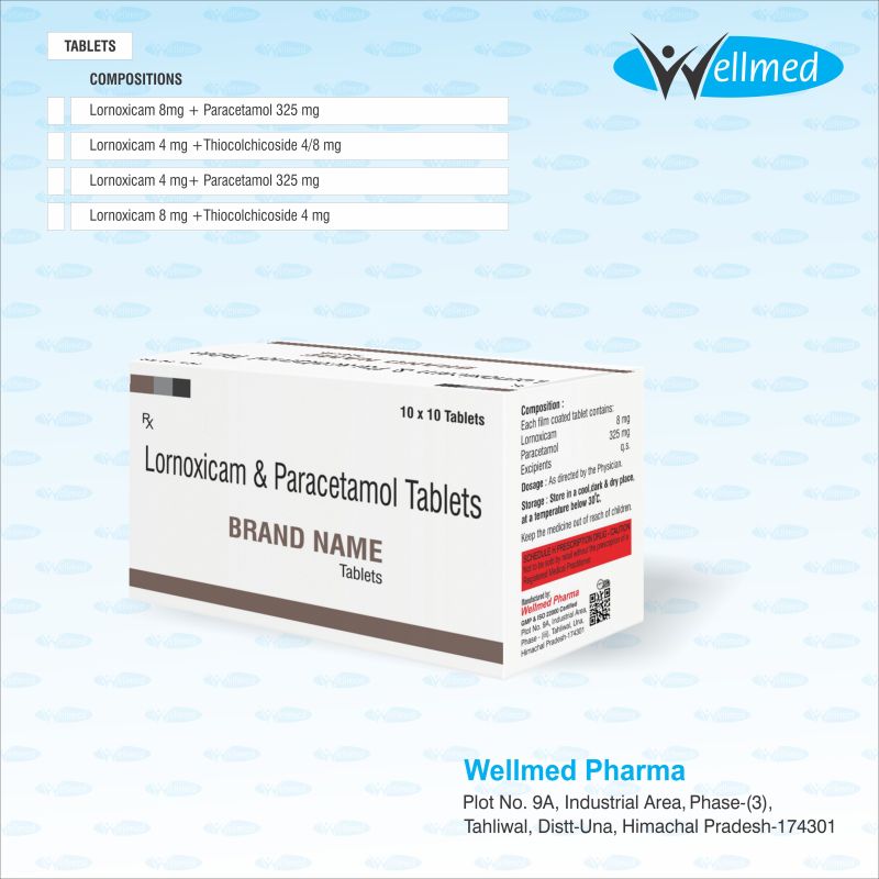 Lornoxicam 8 mg +Thiocolchicoside 4 mg