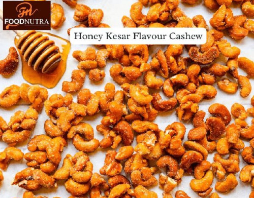 Food Nutra 1kg Honey Kesar Flavour Cashew, Certification : ISO 9001:2008 Certified