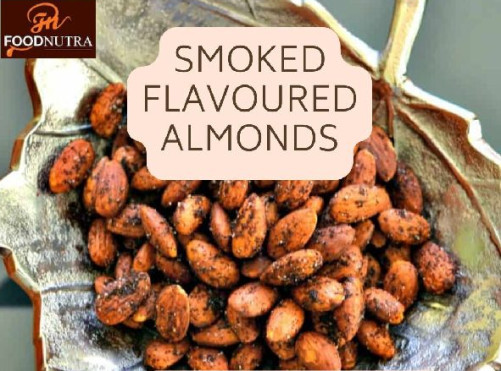 Food Nutra 1kg Smoked Flavoured Almonds, Taste : Light Sweet