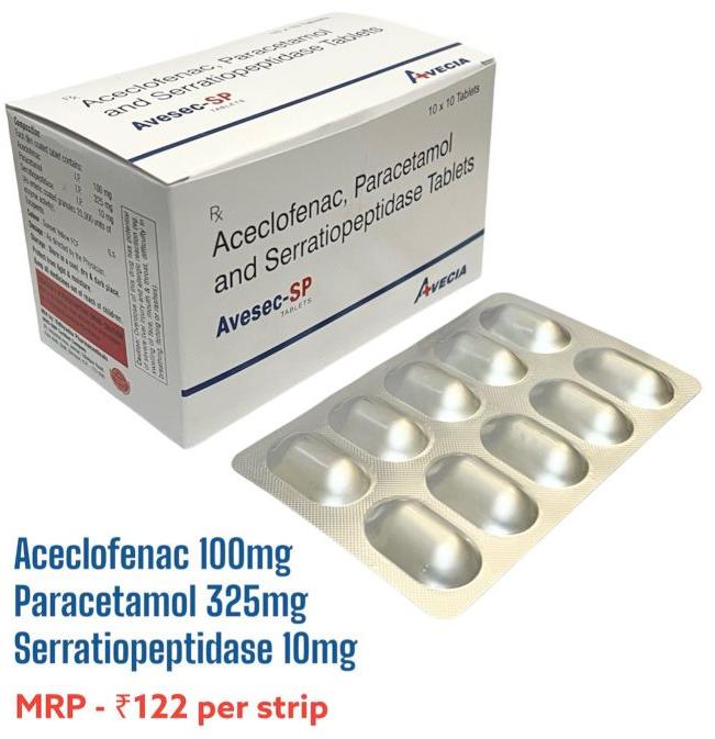 aceclofenac paracetamol serratiopeptidase tablet