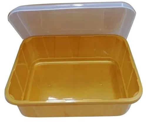 Rectangular Plain Plastic Food Containers, Size : Standard