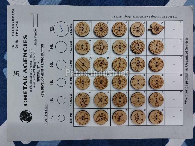 Brown Wood Buttons, for Garments, Feature : Fine Finishing, Sturdiness