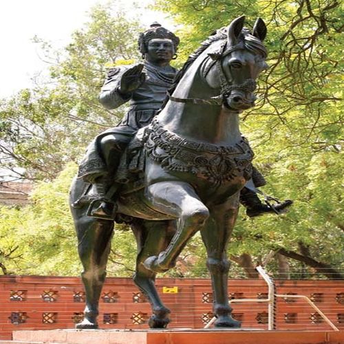 Black Marble Horse Statue