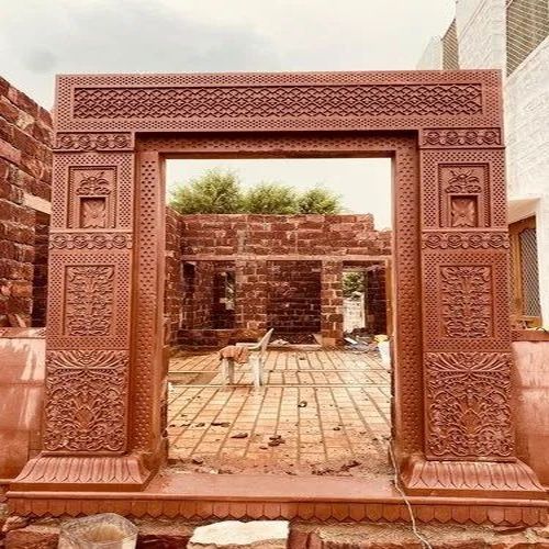 Carved Polished Sandstone Door Frame, Size : Customized