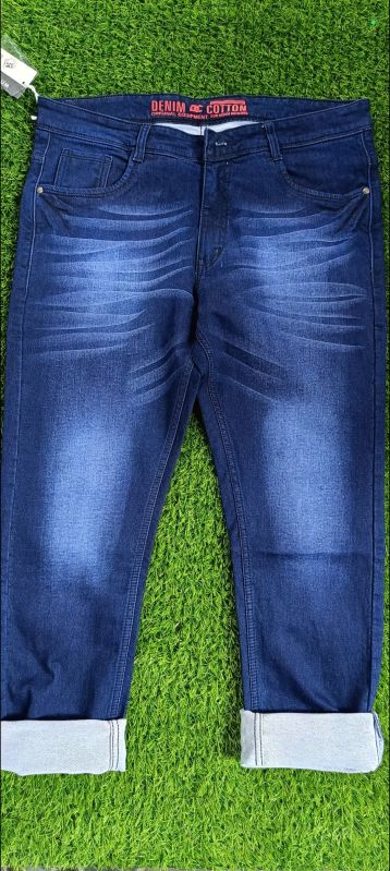 Plain blue denim jeans, Size : All Size