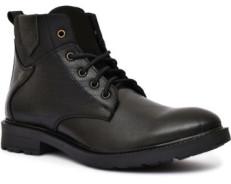 Black wp01 high ankle leather boot, Occasion : Casual Wear