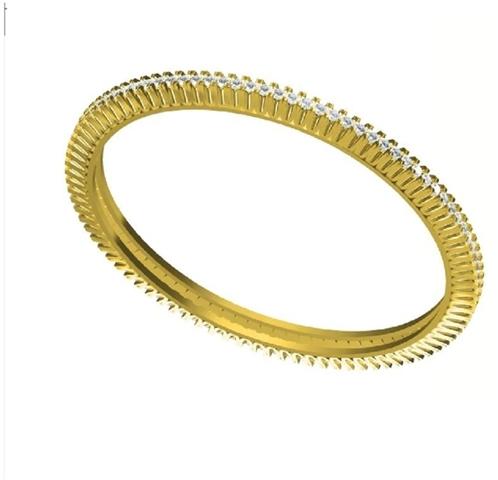 Polished 18k Gold Diamond Bangle, Feature : Shining Look, Quality Tested, Light Weight, Fine Finished