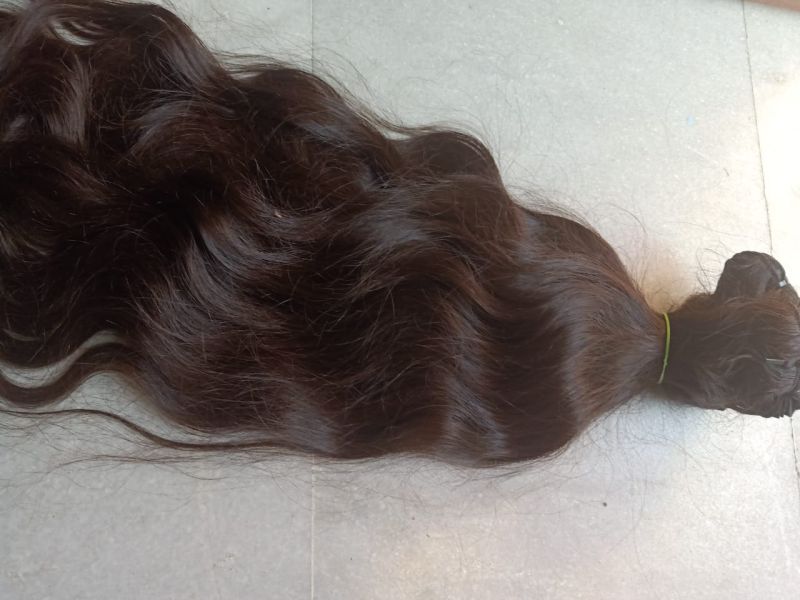 Brownish Virgin Remy Human Hair, for Parlour, Personal, Style : Curly, Straight, Wavy