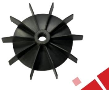 12mm HIFLO Black Plastic Cooling Fan