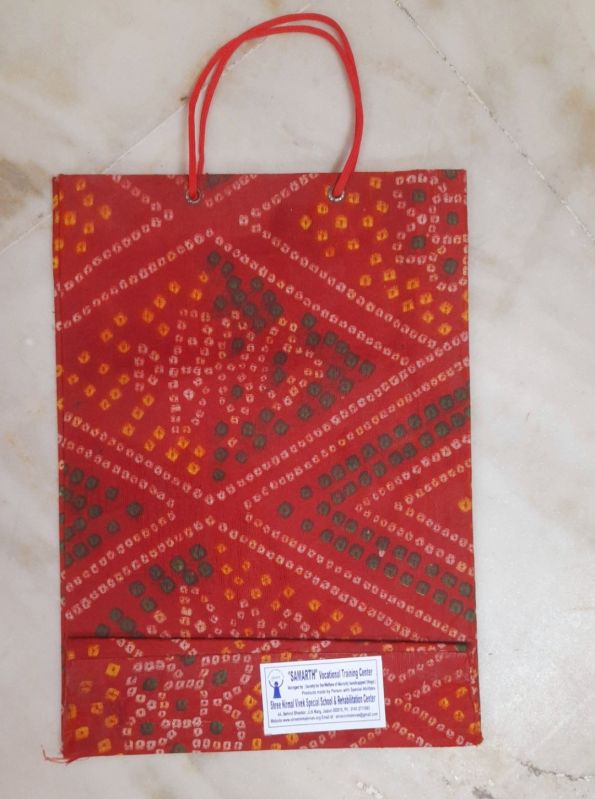Red Printed Paper Handmade Cary Bags, for Packaging, Size : Standard