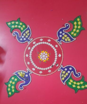 MDF Rangoli, for Decoration, Color : Multi Color