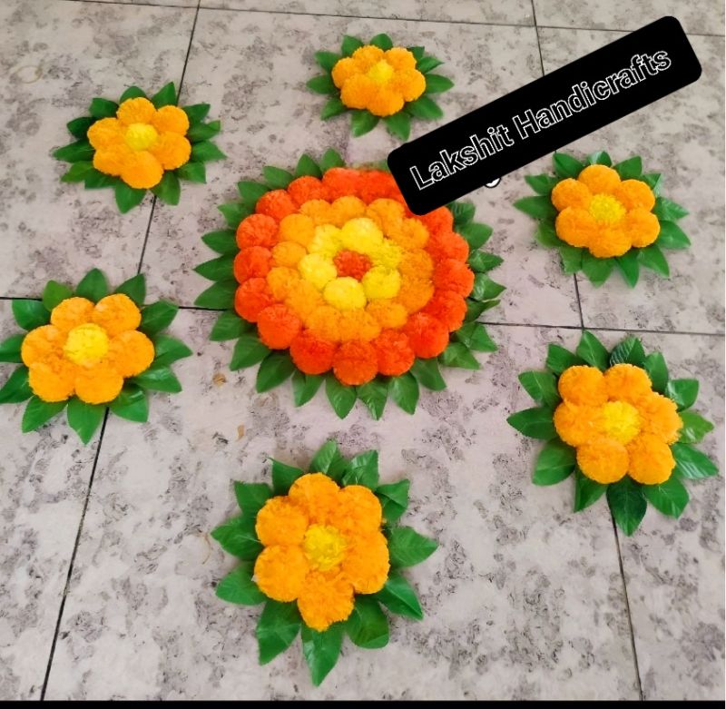 Multi Color Flower Rangoli, for Decoration