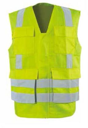 Neon Safety Vest With High Reflective Tape Strip
