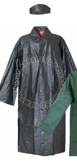 Black Raincoat with Detached Hood, Gender : Unisex