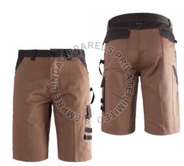Mens Brown Working Short Pants, Feature : Anti-Wrinkle, Comfortable, Easily Washable, Impeccable Finish