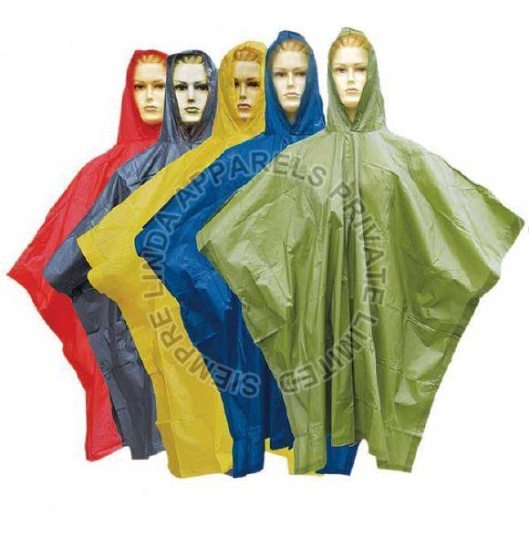 Hooded PVC Plain Poncho Rain Coat, Gender : Unisex