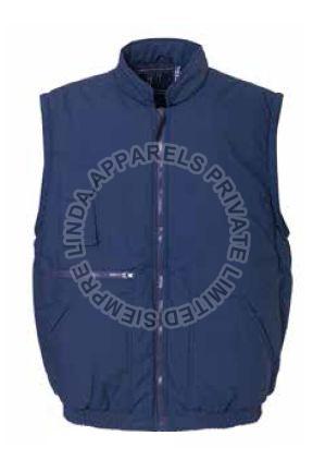 Zipper Sleeveless Polyester Peach Fabric Body Warmer Vest, For Industrial Use, Gender : Unisex