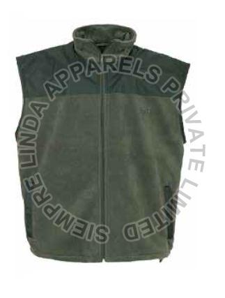 Green Polyester Polar Fleece Body Warmer Vest, Occasion : Winter Wear