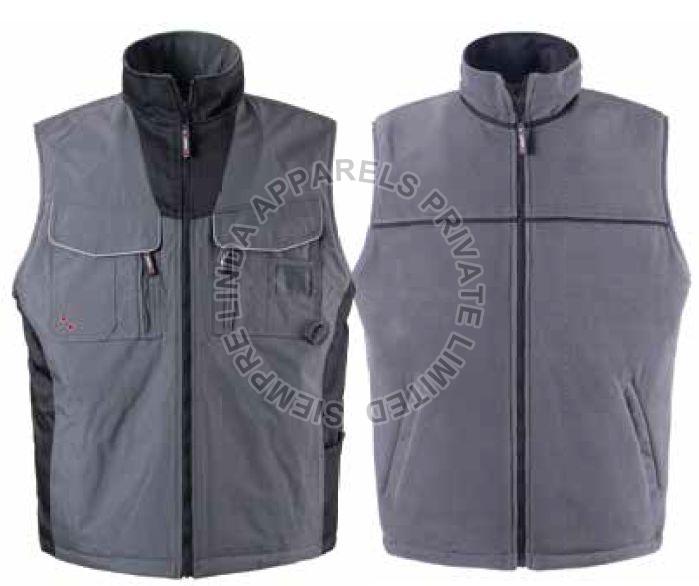 Plain Reversible Body Warmer Vest, Size : XL, XXL