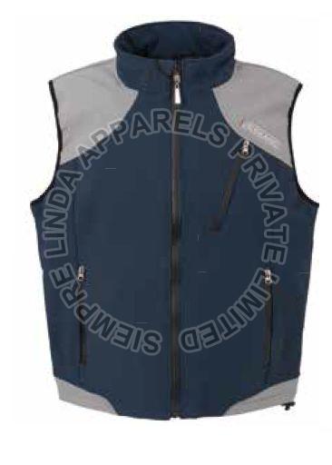 Collar Neck Softshell Body Warmer Vest, for Construction, Traffic Control, Auto Racing, Sea Patrolling