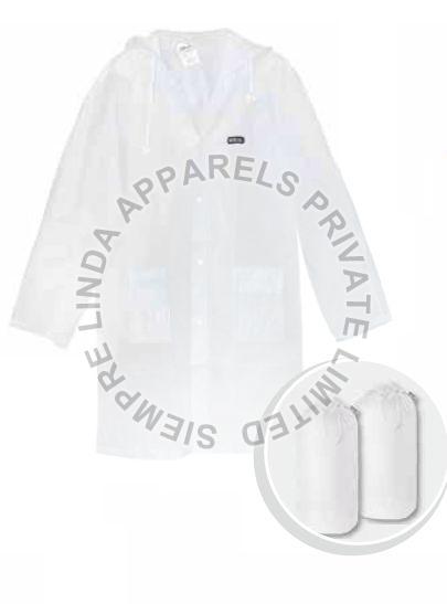 Plain White EVA Raincoat, Feature : Comfortable, Easily Washable, Impeccable Finish, Shrink Resistance