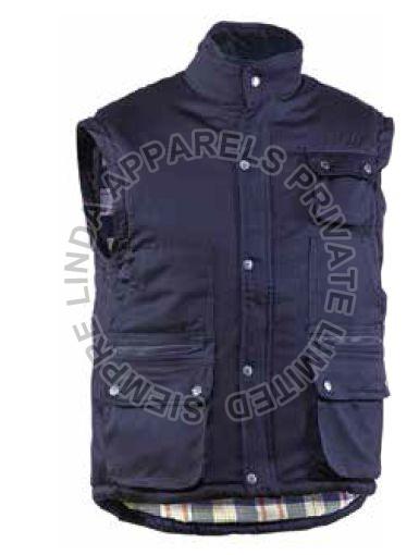 Yarn Dyed Flannel Bodywarmer Vest, for Construction, Traffic Control, Auto Racing, Sea Patrolling