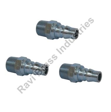 Stainless Steel A3808 Male Connector, for Industrial, Color : Silver