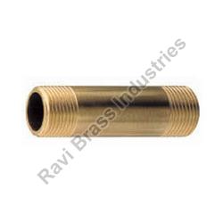 Golden Round Polished Brass Long Barrel Nipple, for Pipe Fittings, Feature : Corrosion Resistance