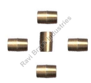 Golden Brass Close Nipple, Feature : Fine Finished, Light Weight, Rust Proof
