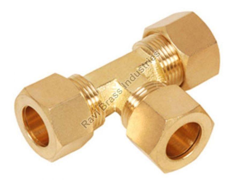 Polished Brass Compression Union Tee, for Used In Plumbing, Copper Tube Fittings, Feature : Rust Proof