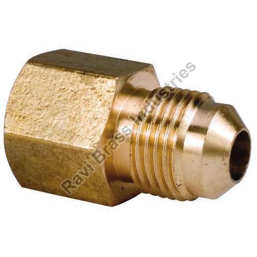 Golden Brass Flare Female Connector, for Oil, Air Water, Feature : Sturdy Construction