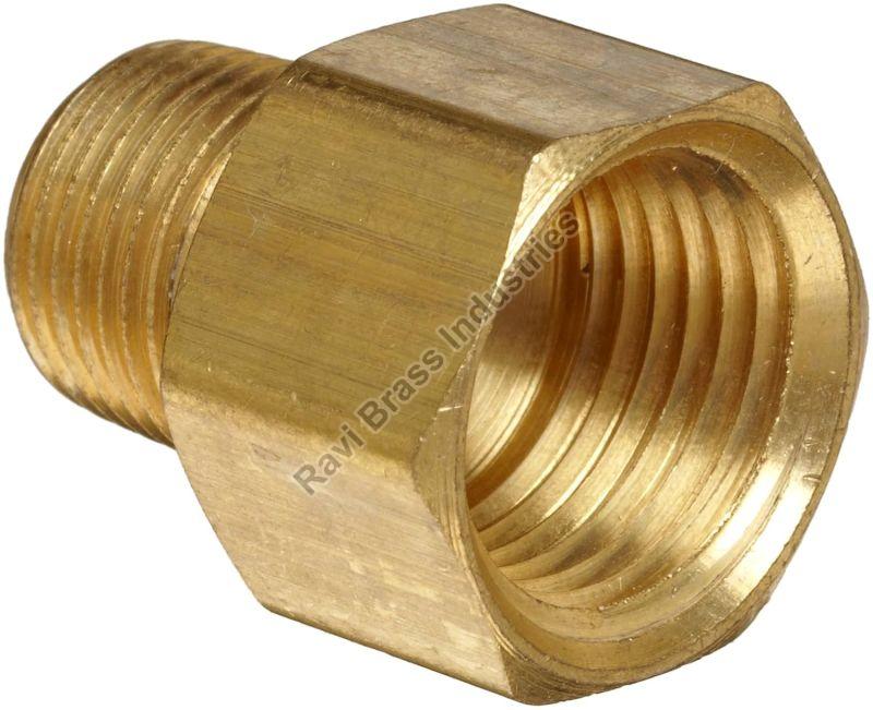Golden Brass Male Female Adapter, for Pipe Fittings, Connection : Male/Female
