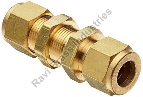 Golden Bulkhead Union Tube to Tube, for Pipe Fittings