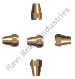 Polished Brass Long Milled Flare Nut, Packaging Type : Plastic Packet