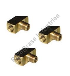 Golden Npt Brass Male Branch Tee, For Pipe Fittings, Feature : Smooth Finish Robust Design