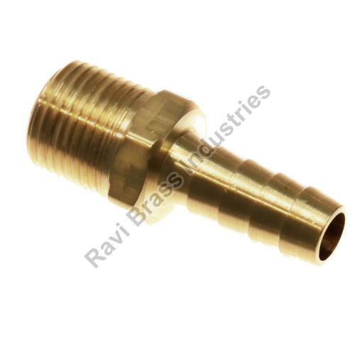 Golden NPT Brass Male Hose Tail, for Pipe Fittings, Feature : Fine Finished, Rust Proof