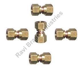 Polished Brass Swivel Flare Tube Coupling, Color : Golden