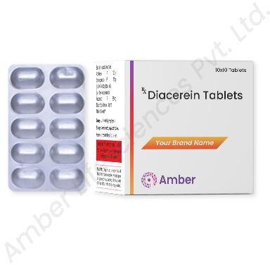 Amber Lifesciences Diacerein Tablet, Packaging Size : 10x10