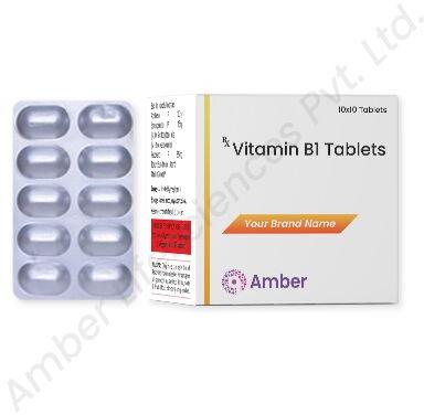 Amber Lifesciences Vitamin B1 Tablet, Shelf Life : 24 Months