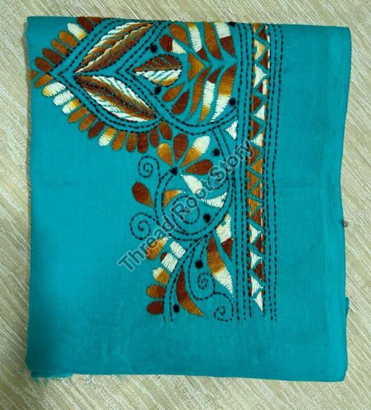 Embroidered Kutchi Work Blouse Fabric, Technics : Handloom