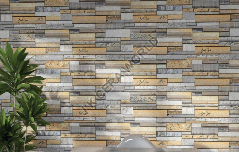 Rectangle Ceramic Art Ocre Elevation Tiles, for Exterior, Interior, Size : 600x300mm