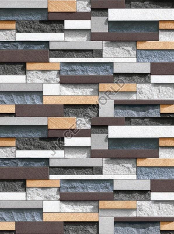 Multicolor Rectangle Cascade Amazone Outdoor Elevation Tiles, for Exterior, Feature : Attractive Look