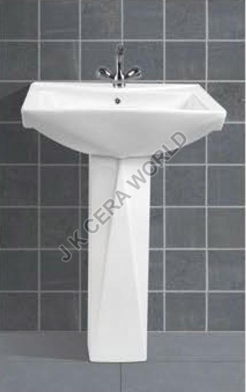 White Pedestal Wash Basin Set, for Home, Hotel, Restaurant, Style : Modern