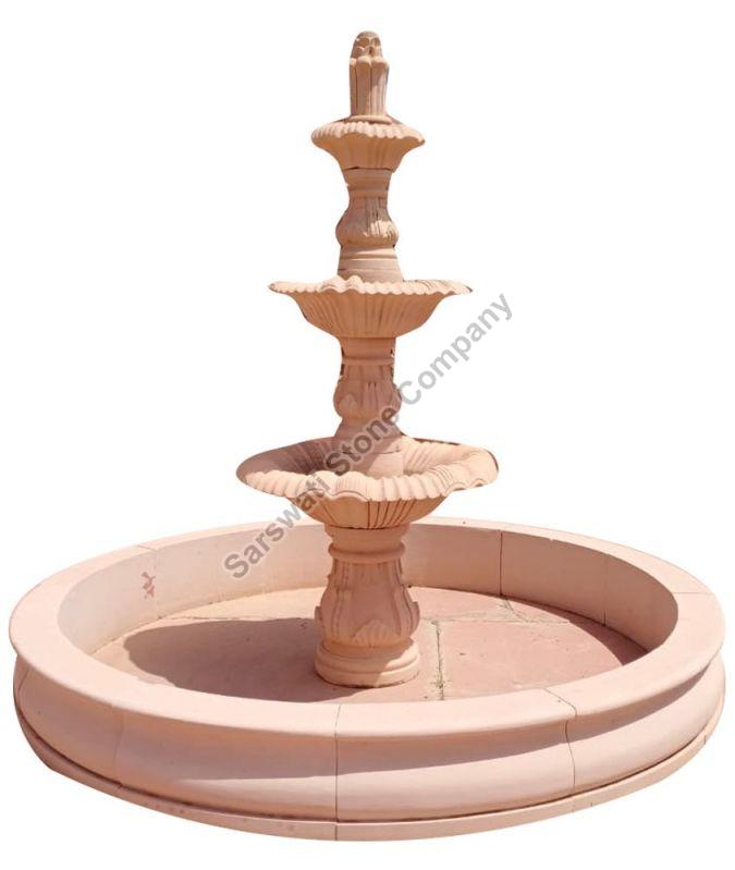 Light Red Round Polished Sandstone Fountain, Specialities : Non Breakable, Stable Performance